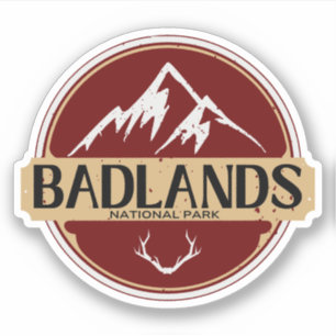 Pegatina Parque Nacional Badlands South dakota road trip