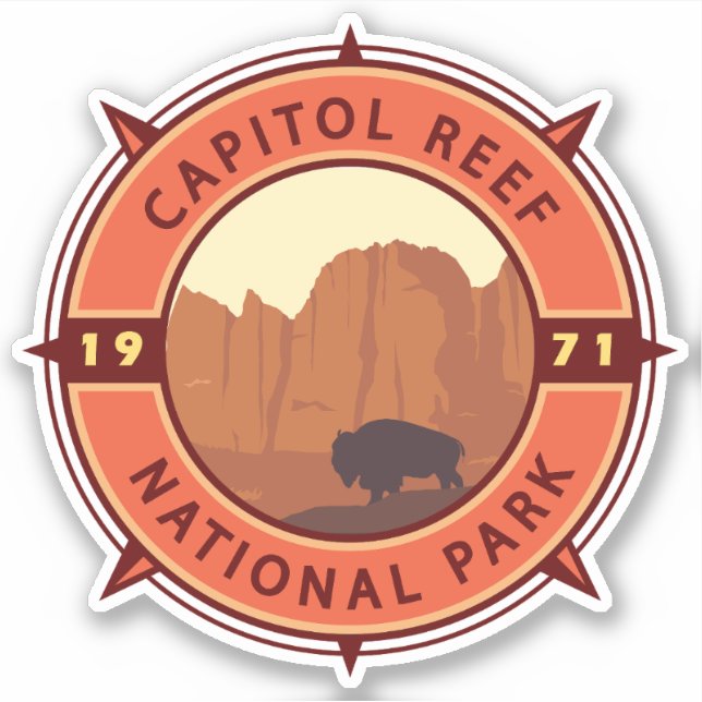 Pegatina Parque nacional Capitol Reef (Anverso)
