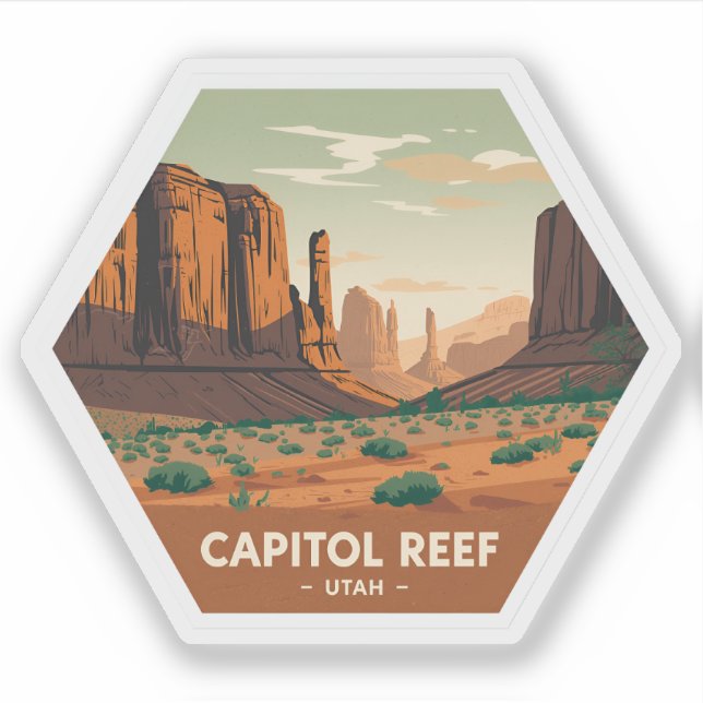 Pegatina Parque nacional Capitol Reef (Anverso)