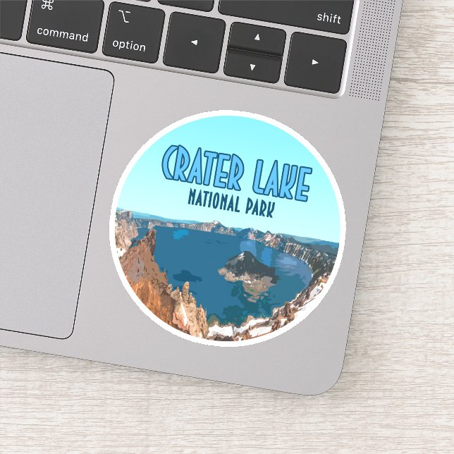 Pegatina Parque nacional Crater Lake (Detalle)