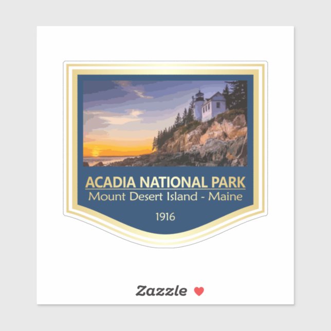 Pegatina Parque nacional de Acadia (PF2) (Hoja)
