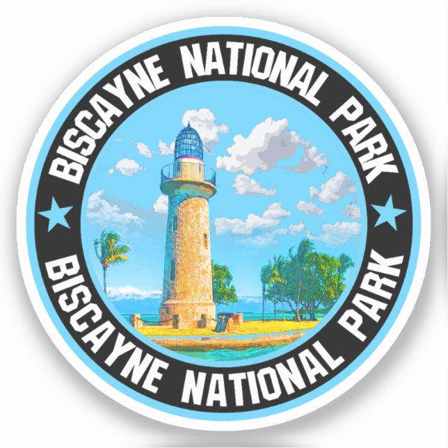 Pegatina Parque nacional de Biscayne (Anverso)