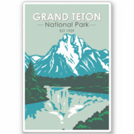 Pegatina Parque nacional de Grand Teton Wyoming Jackson Hol
