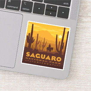 Pegatina Parque nacional de la Plaza Saguaro   Arizona