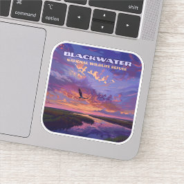 Pegatina Parque nacional de refugio de vida silvestre Black