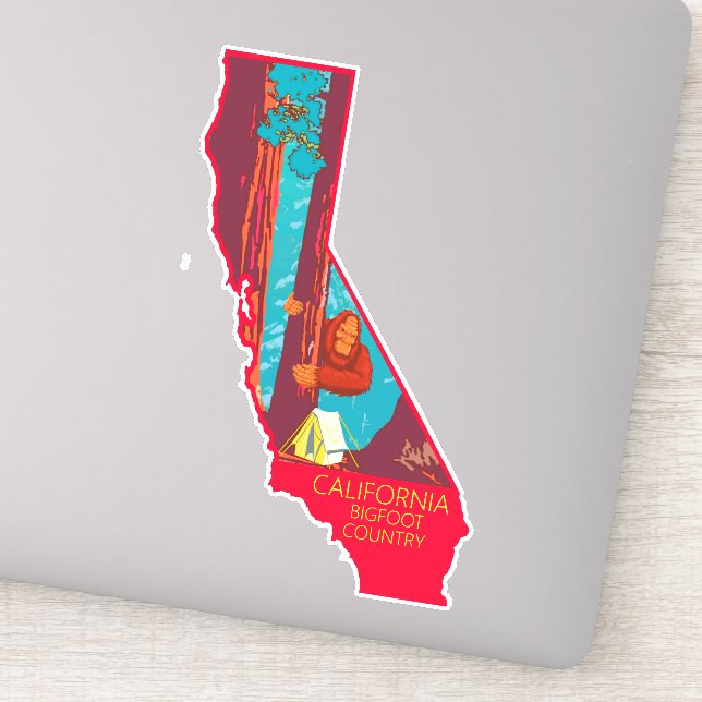 Pegatina Parque nacional de secuoya Bigfoot Hiding Sequoia  (Detalle)