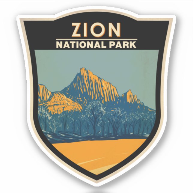 Pegatina Parque nacional de Zion, Utah, la cosecha de Watch (Anverso)
