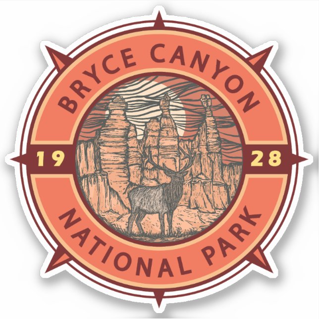 Pegatina Parque nacional del Cañón Bryce (Anverso)