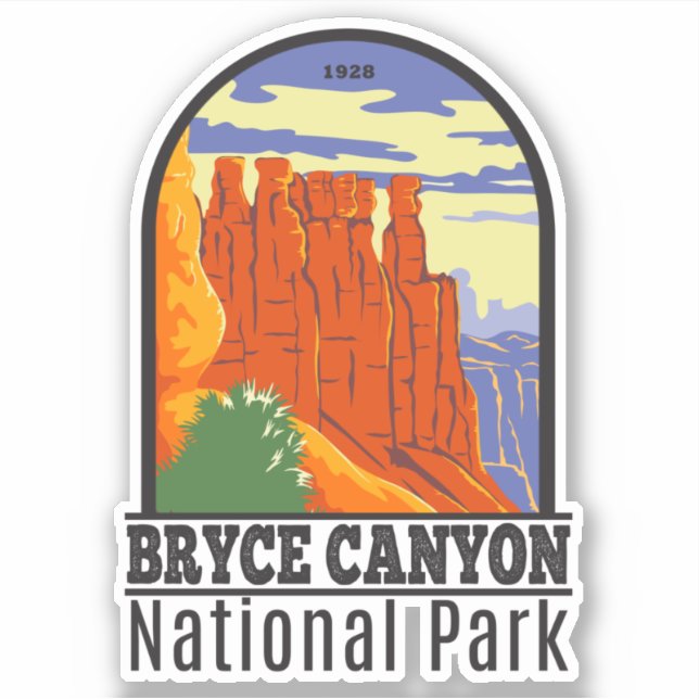 Pegatina Parque nacional del Cañón de Bryce (Anverso)
