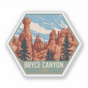 Pegatina Parque nacional del Cañón de Bryce Viaje de Utah V