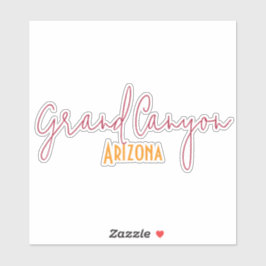Pegatina Parque Nacional del Gran Cañón Arizona Recuerdo