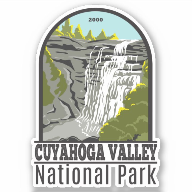 Pegatina Parque nacional del Valle de Cuyahoga (Anverso)
