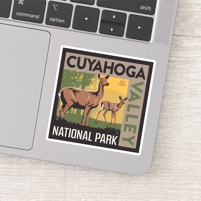 Pegatina Parque nacional del Valle de Cuyahoga | Ohio (Detalle)