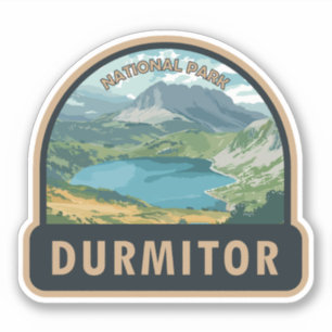 Pegatina Parque nacional Durmitor Montenegro Viaje arte