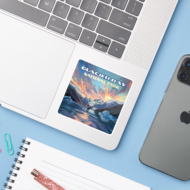 Pegatina Parque nacional Glacier Bay Alaska (Ordenado portátil con iPhone)