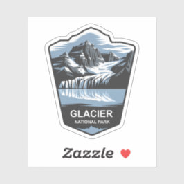 Pegatina Parque nacional Glacier Emblem
