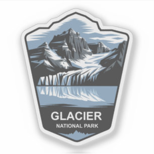 Pegatina Parque nacional Glacier Emblem