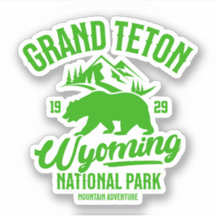 Pegatina Parque Nacional Grand Teton Wyoming Naturaleza al 