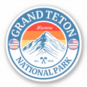 Pegatina Parque Nacional Grand Teton Wyoming Naturaleza Al 