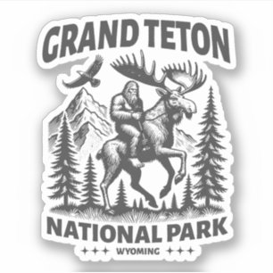 Pegatina Parque Nacional Grand Teton Wyoming Naturaleza al 