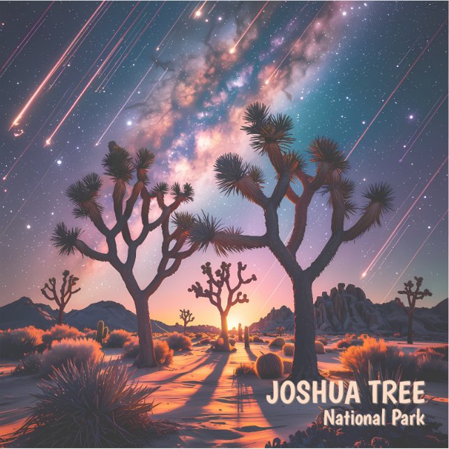 Pegatina Parque Nacional Joshua Tree Lluvia de Meteoros de  (Anverso)