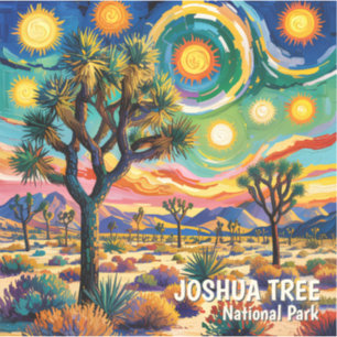 Pegatina Parque Nacional Joshua Tree Van Gogh Desierto Colo