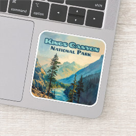 Pegatina Parque nacional Kings Canyon California Vintage