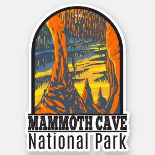 Pegatina Parque nacional Mammoth Cave Kentucky