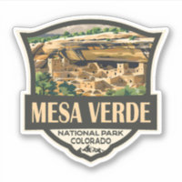 Parque nacional Mesa Verde Ilustracion arte de via