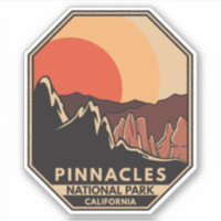 Parque nacional Pinnacles Emblema mínimo retro