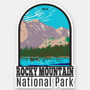 Pegatina Parque nacional Rocky Mountain Colorado Bear Lake