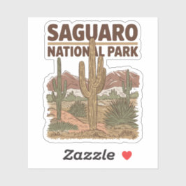 Pegatina Parque nacional Saguaro, Desierto Sonorés