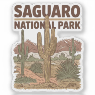 Pegatina Parque nacional Saguaro, Desierto Sonorés