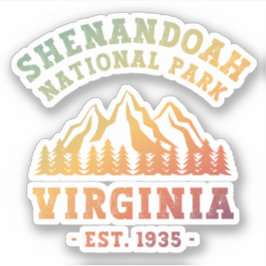 Pegatina Parque nacional Shenandoah Virginia Estados Unidos
