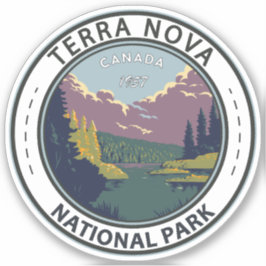 Pegatina Parque nacional Terra Nova Canadá Viajes de arte