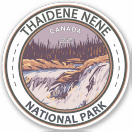 Pegatina Parque nacional Thaidene Nene Canadá Viaje de cose