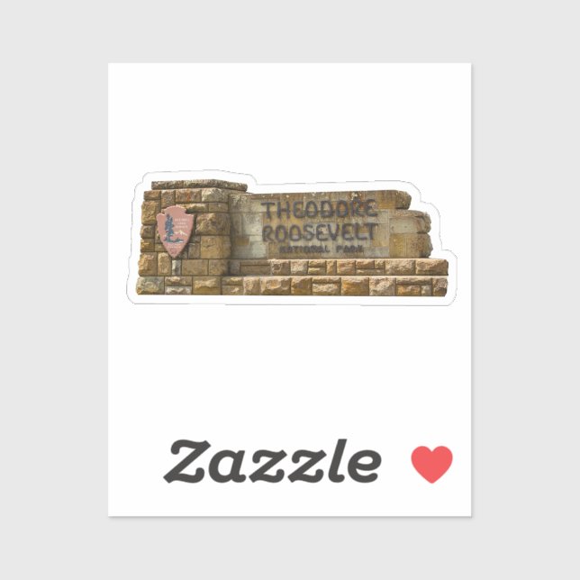 Pegatina Parque nacional Theodore Roosevelt (Hoja)