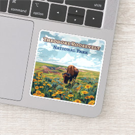 Pegatina Parque nacional Theodore Roosevelt North Dakota