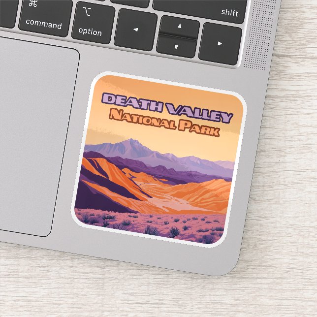 Pegatina Parque nacional Valle de la Muerte California Neva (Detalle)