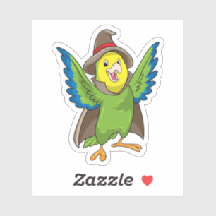 Pegatina Parrot como asistente con Gorra