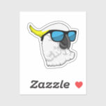 Pegatina Parrot with Sunglasses<br><div class="desc">This design is the perfect gift for a birthday,  Christmas and other celebrations. It is suitable for women,  men and kids.</div>