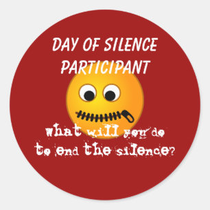 Pegatina participante del Día del Silencio