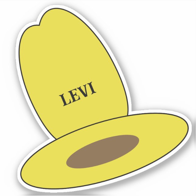 Pegatina Partido del Cumpleaños del Gorra Vaquero (Anverso)