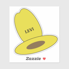 Pegatina Partido del Cumpleaños del Gorra Vaquero