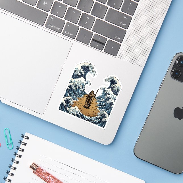 Pegatina Parting the Sea  (Ordenado portátil con iPhone)