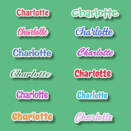 Pegatina Party Favor Name Waterproof 