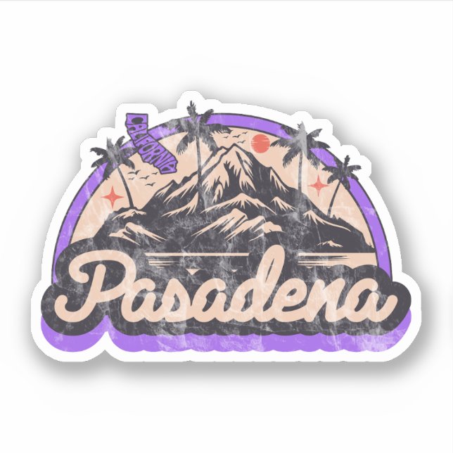 Pegatina Pasadena, California (Anverso)