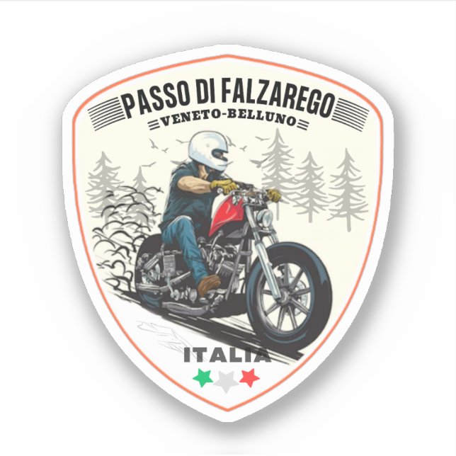 Pegatina Pasaje de montaña de Passo di Falzarego-italia (Anverso)
