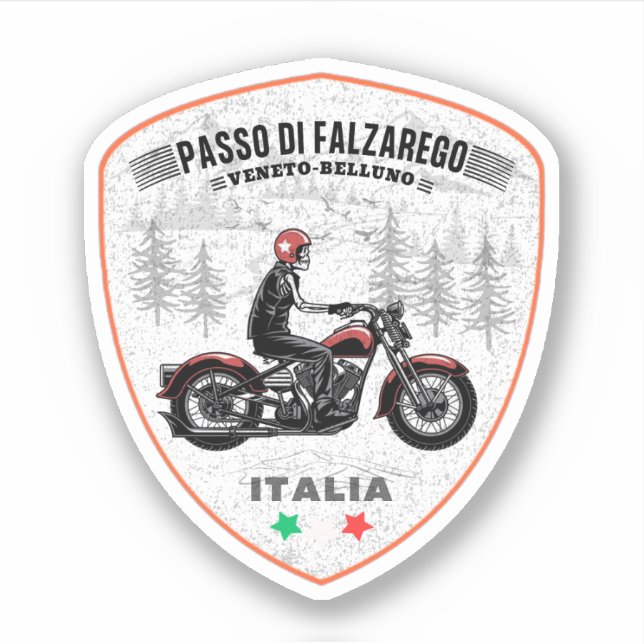 Pegatina Pasaje de montaña de Passo di Falzarego-italia (Anverso)