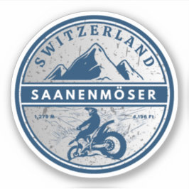 Pegatina Pasaje de motocicleta del paso de Saanenmöser
